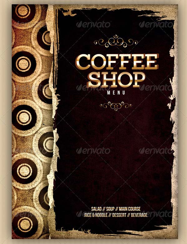 Best Coffee Shop Menu Templates Free Editable PSD, Ai, Vector Formats